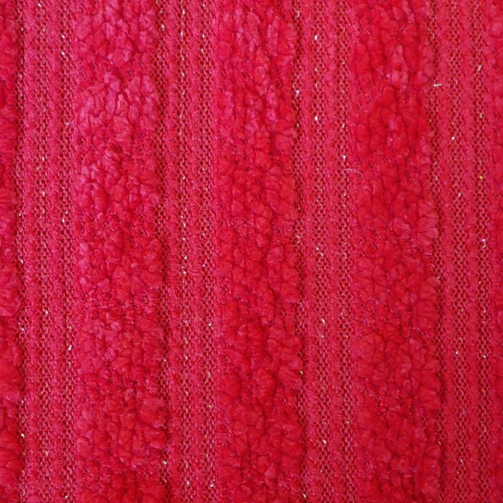Classic red vintage chenille gold tinsel sweater - Picture 11 of 11